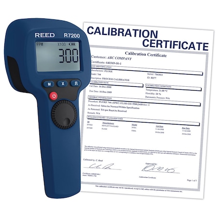 Reed Instruments REED R7200 LED Stroboscope, includes ISO Certificate R7200-NIST